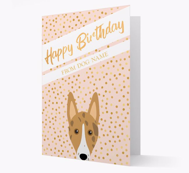 Personalised 'Happy Birthday' Gold Detail {breedFullName} Card